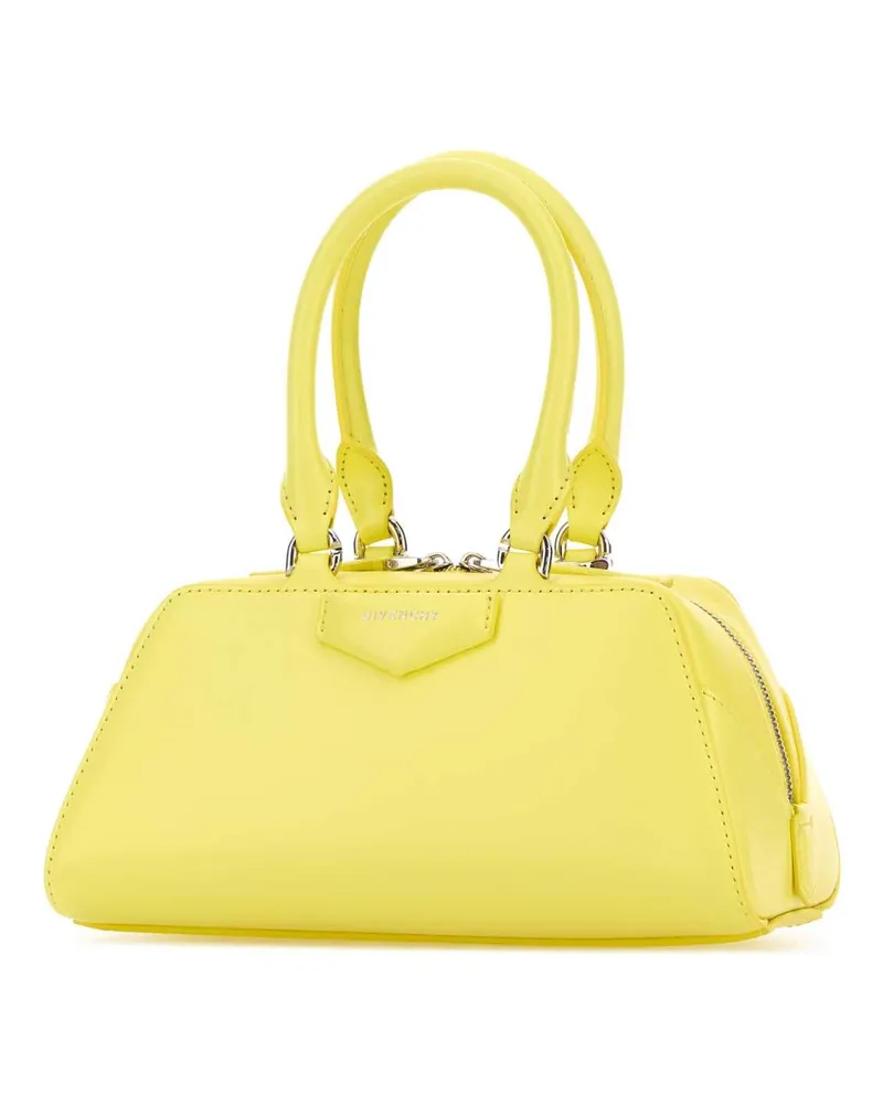 Givenchy Women's Yellow Leather Mini Antigona East-West Handbag Acidyellow Borse A Mano Yellow