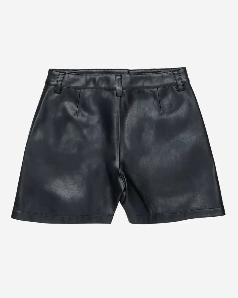 Diesel Girls' Shorts Coated Fabric Black Polyester Trousers Black