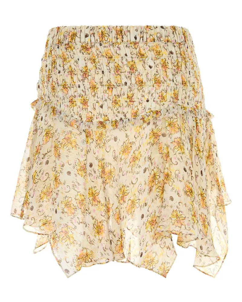 Étoile Isabel Marant Printed Viscose Skirt — Yellow Yellow