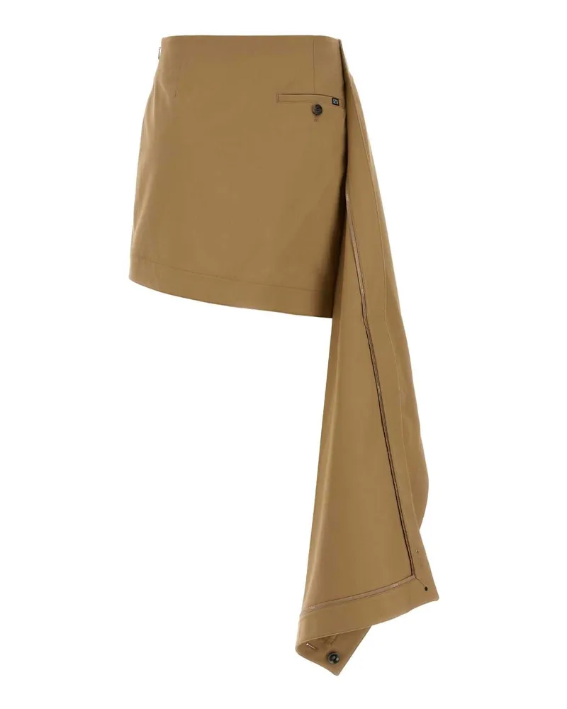 Loewe Beige Exterior: Cotton Silk Gonne Skirt Beige
