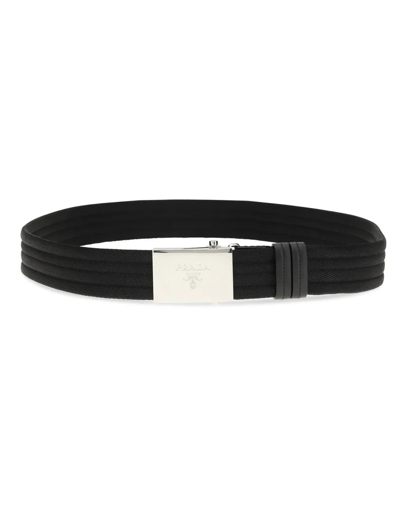 Prada Men's Nylon Belt Nero Polyester E Braces Black