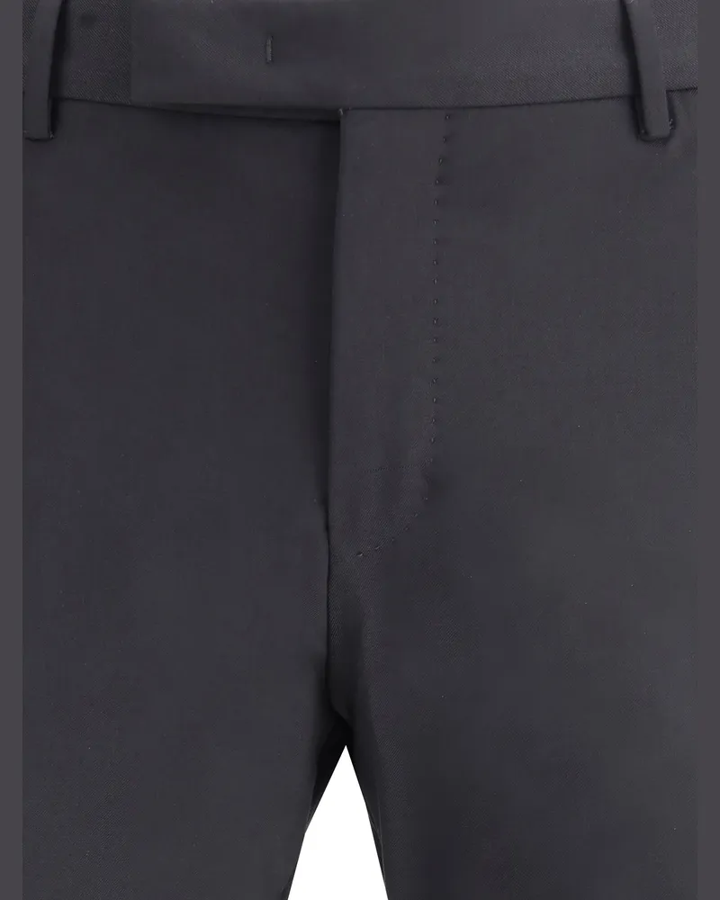PT TORINO Men's Trousers Dieci Black Virgin Wool Fleece (ovis Aries Black