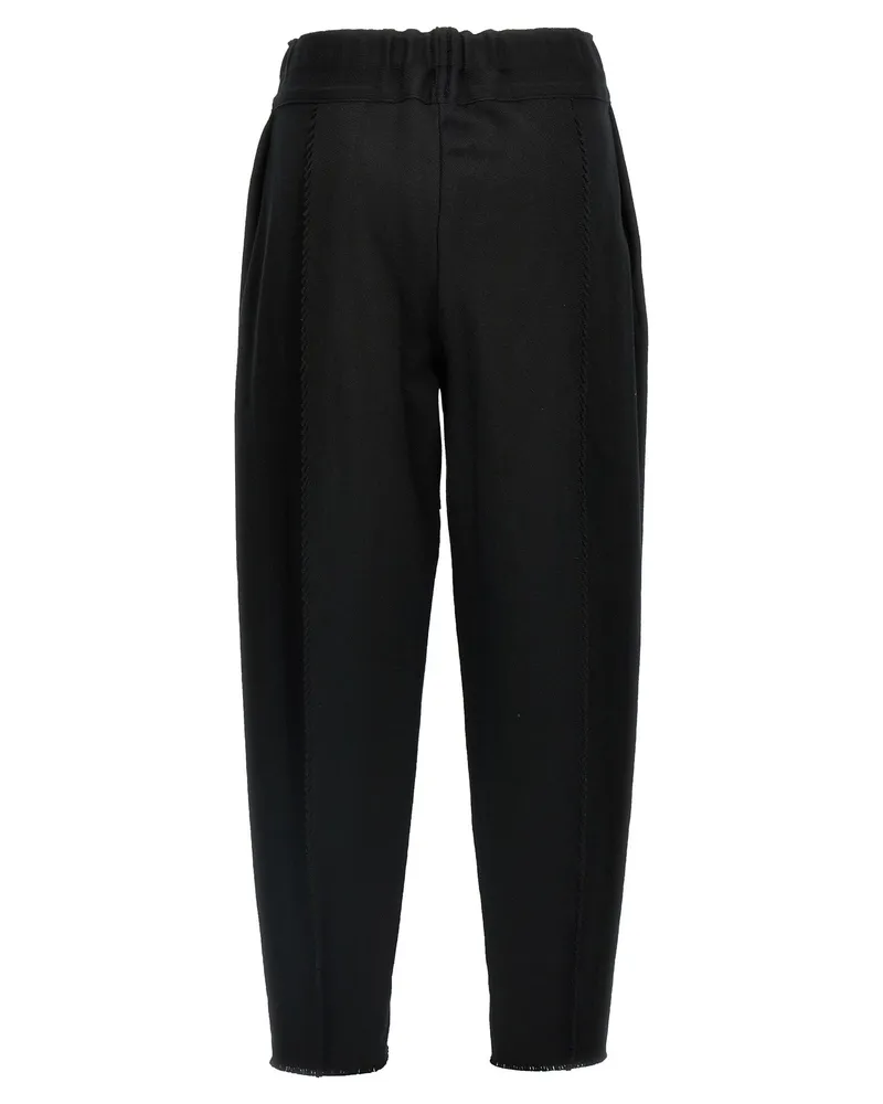 Issey Miyake Women's Black Cotton Casual Pants Black