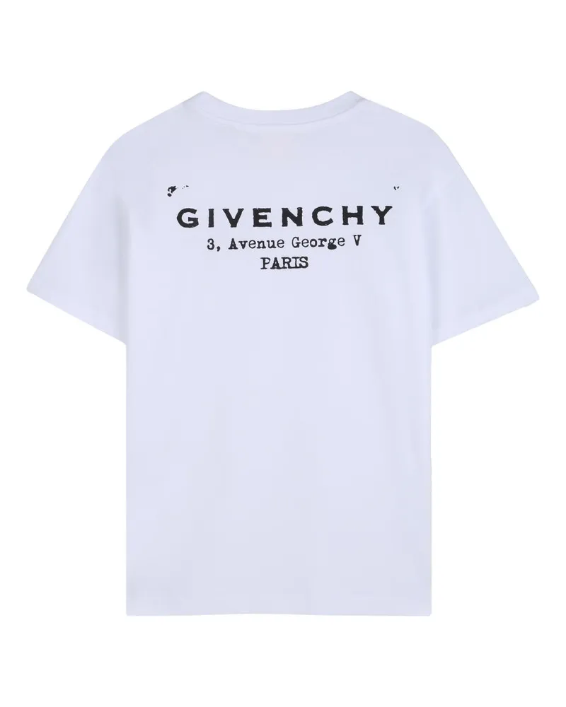Givenchy Back Print Cotton T-Shirt — White White