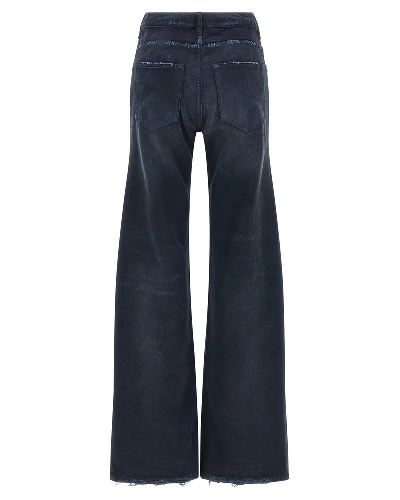 Balenciaga Curved Waist Flared Jeans — Navy Navy