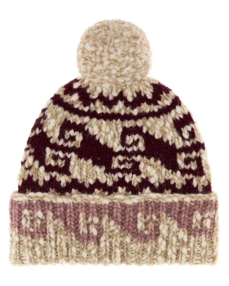 Moncler HAT Wool-Blend Jacquard Beanie — Multicolor Multicolor