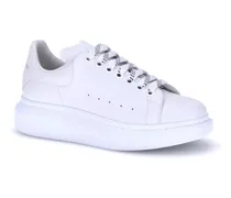 Calf Leather Platform Sneaker — White