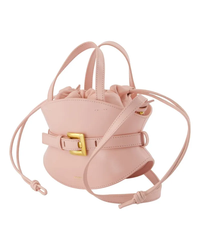 Balmain Women's Shuffle Mini Bag -  Leather Pink Calfskin Handbags-Purses Pink
