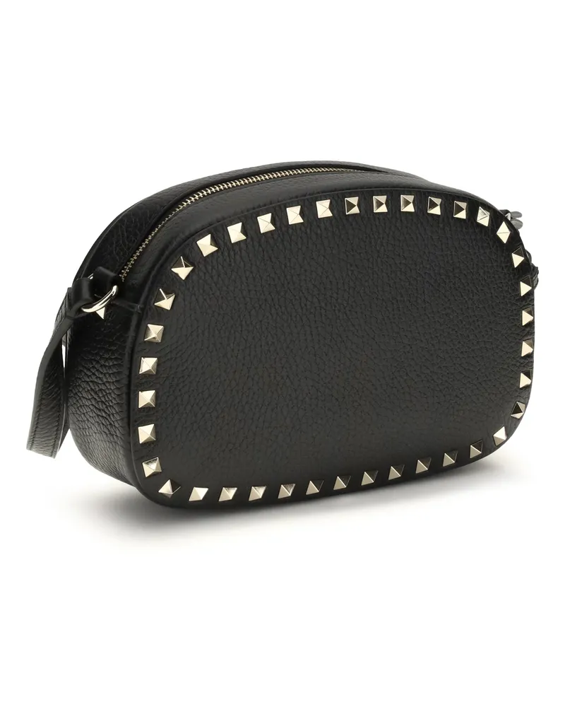 Valentino Garavani Women's Rockstud Shoulder Bag Nero Calf Leather Bos Taurus Black