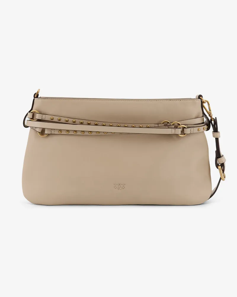 Pinko Women's Leather Belt Bag Beige Shoulder Beige
