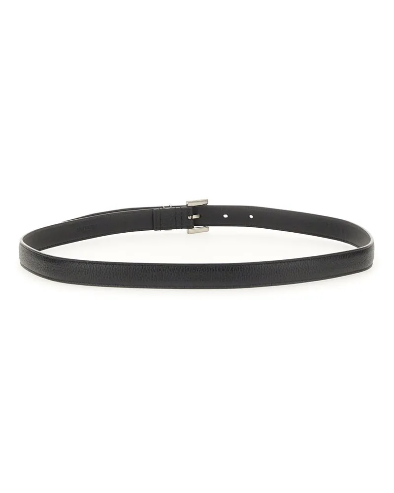 Saint Laurent Cassandre Belt — Black Black