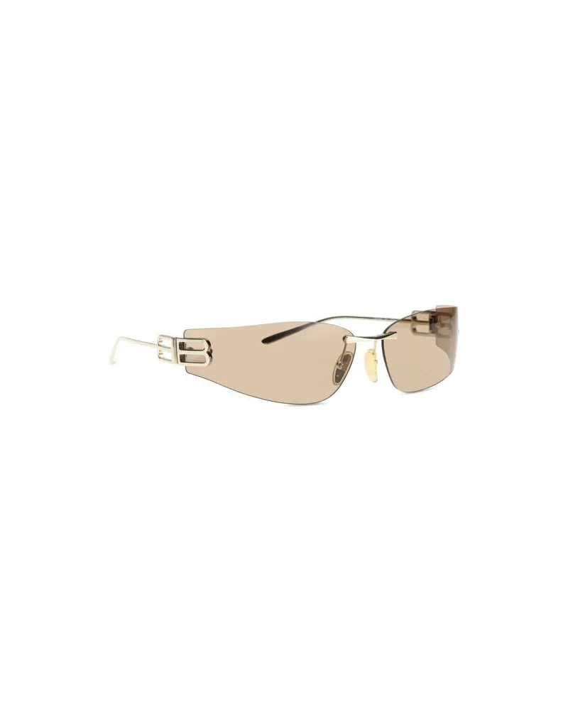 Balenciaga Women's Gold Metal Sunglasses Gold