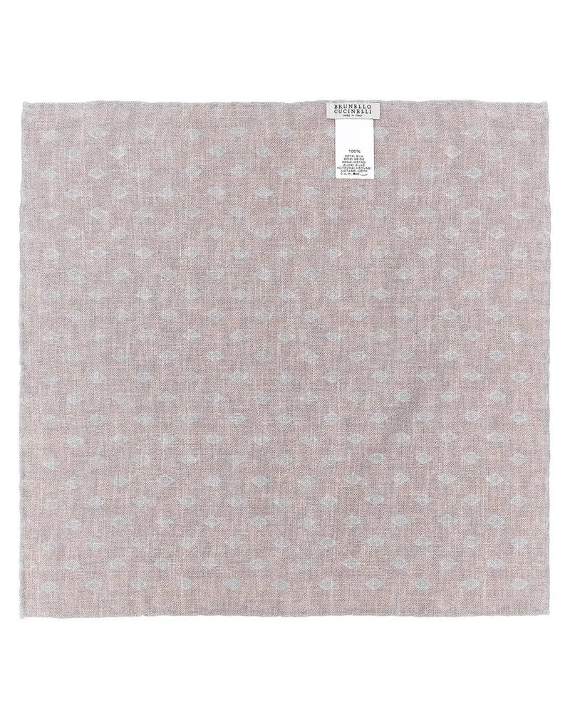 Brunello Cucinelli Men's Multicolor Silk Pocket Square Accessory Multicolor