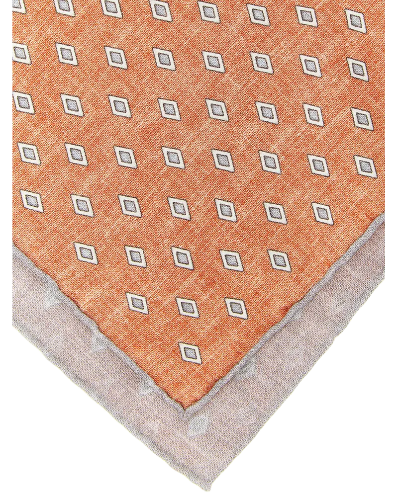 Brunello Cucinelli Silk Diamond-Patterned Pocket Square — Multicolor Multicolor