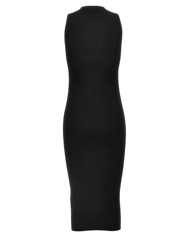 Alexander McQueen Women's Black Viscose Midi Dress Black