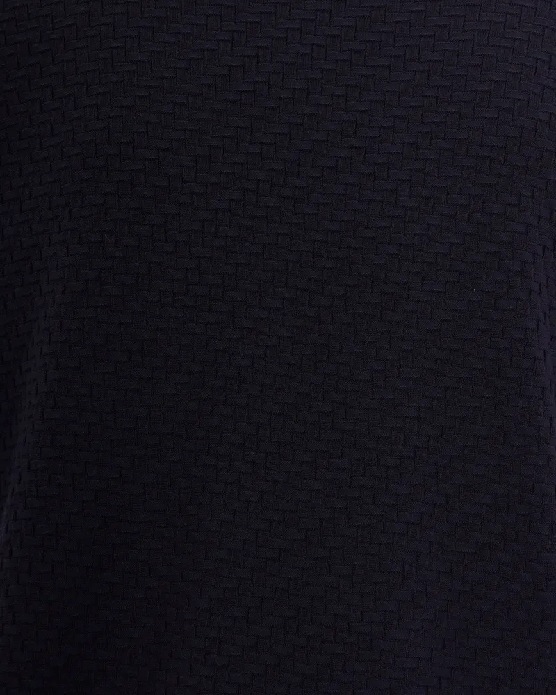Emporio Armani Textured Knit T-shirt — Navy Navy
