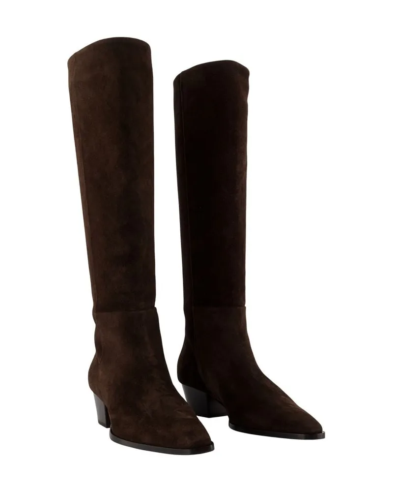 aeyde Medea Boots — Brown Brown