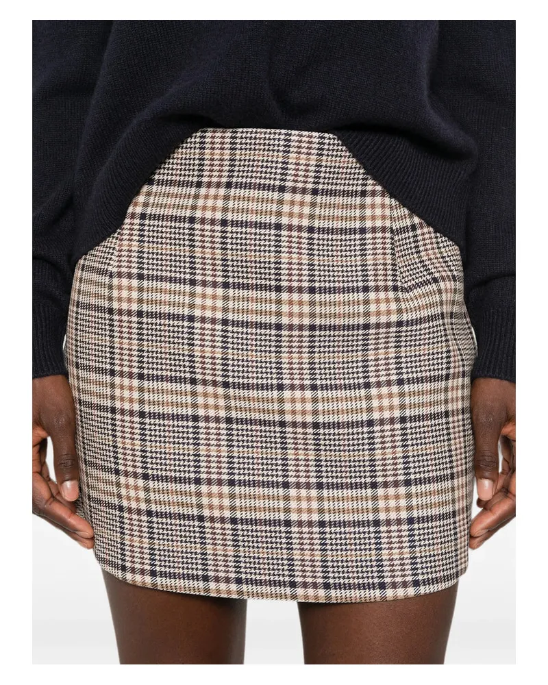 Anine Bing Check Pattern Skirt — Blue Blue
