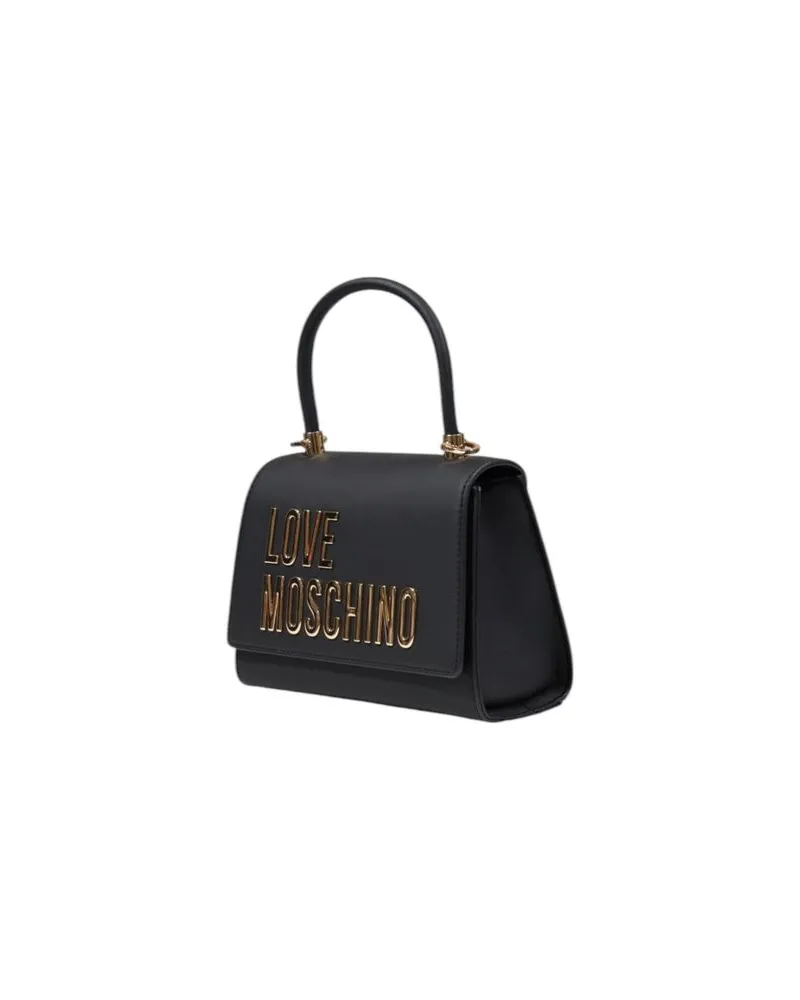Moschino Women's Bicolor Polyethylene Handbag Bag Black