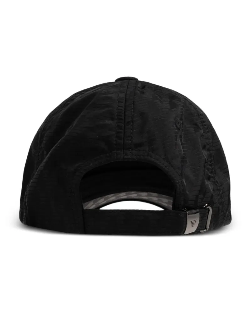 Emporio Armani Logo Jacquard Baseball Cap — Black Black
