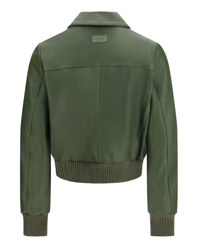 Valstar Women's Cropped Nappa ino Jacket Basil Leather Green