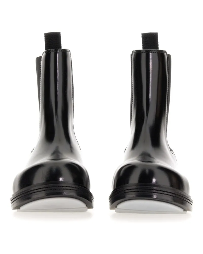 Bottega Veneta Calf Leather Chelsea Boot — Black Black