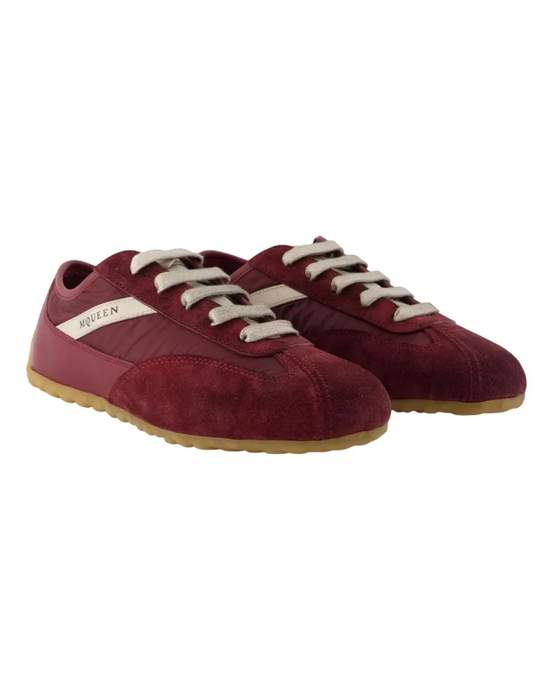 Alexander McQueen Women's Boxing Trainers -  Leather Burgundy Calfskin Shoes Sneakers Burgundy