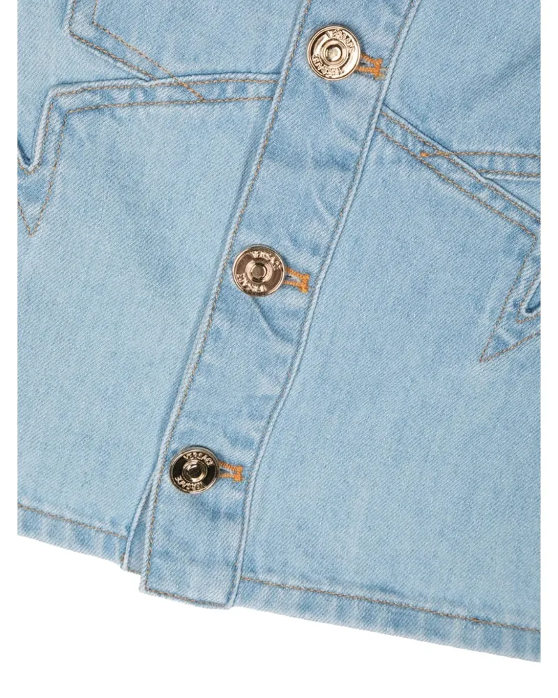 Versace Denim Cotton Skirt — Blue Blue