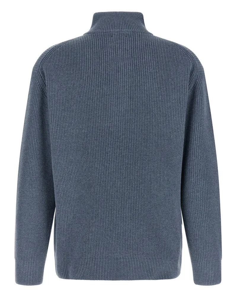 J.W.Anderson Ribbed Wool-Cotton Blend Sweater — Blue Blue