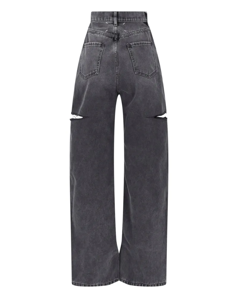Maison Margiela Women's Jeans Black Cotton Gray