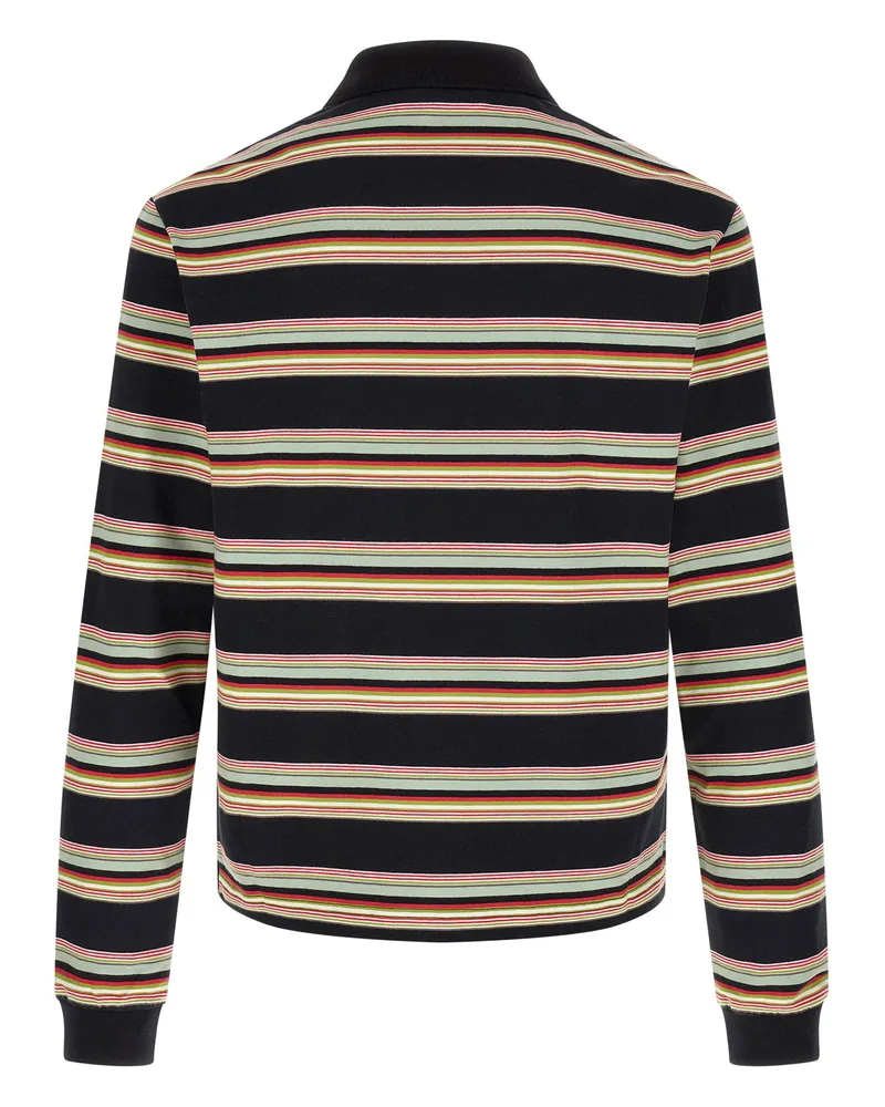 Marni Multicolor-Striped Polo — Black Black