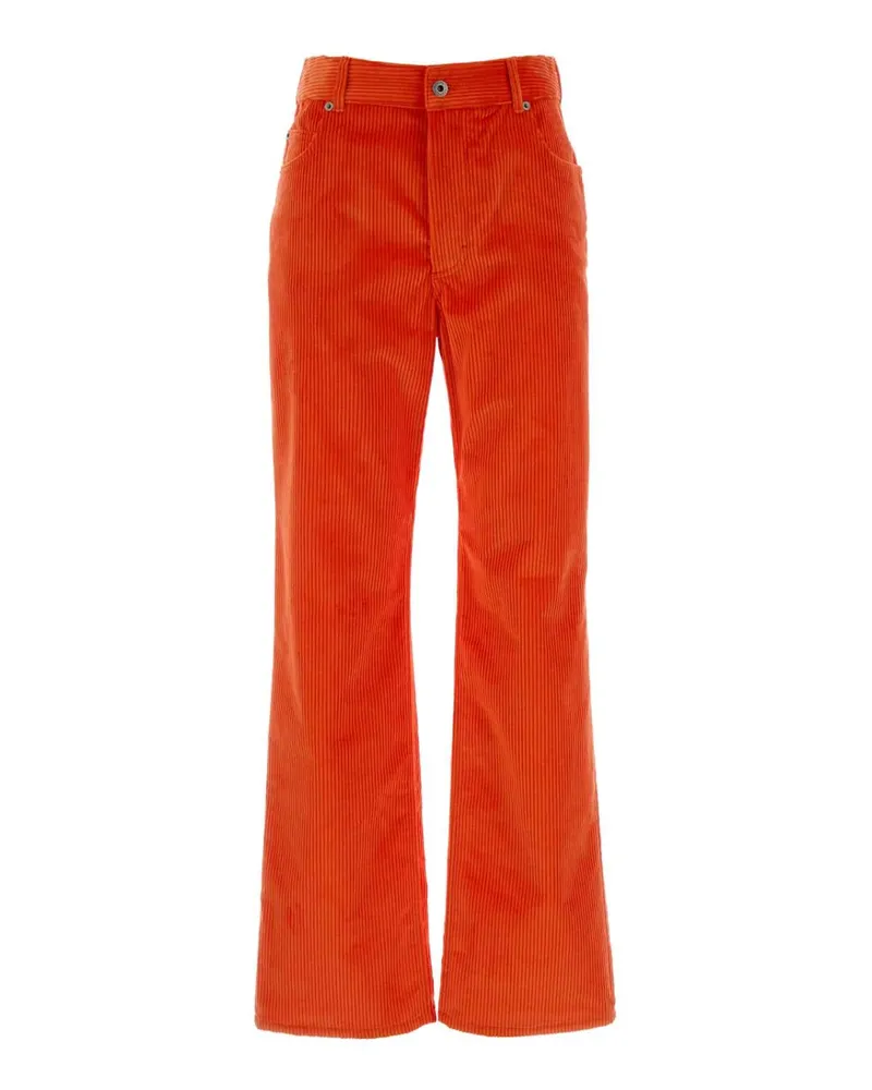 Loewe Cotton Corduroy Trousers — Orange Orange