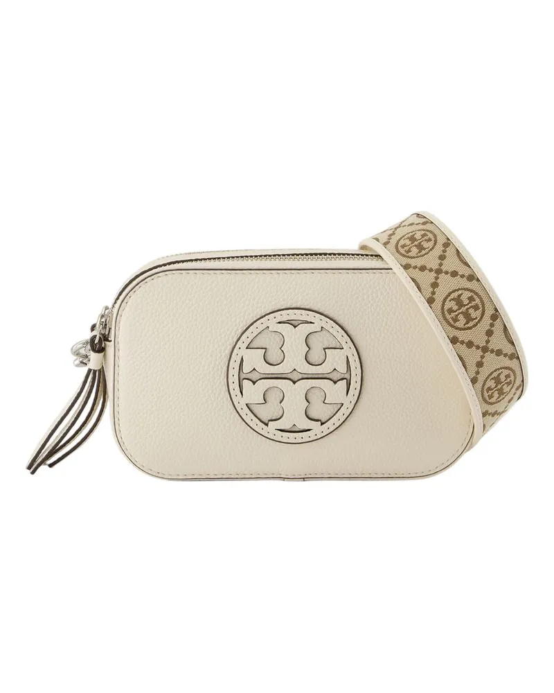 Tory Burch Women's Miller Mini Crossbody -  Leather Neutral Beige Cowhide Bags Crossbodies Beige
