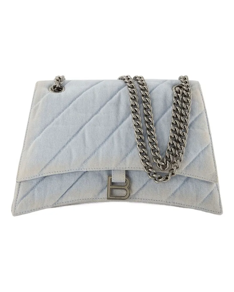 Balenciaga Women's Shoulder Bag Blue Cotton Blue