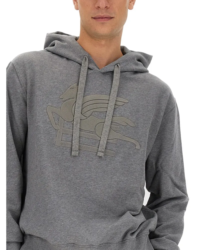 Etro Pegasus Sweatshirt — Gray Gray