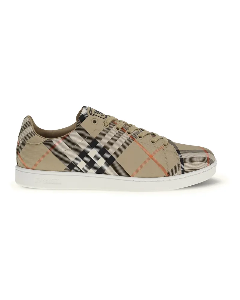 Burberry Men's Sneakers Set Check Sand Ip Trainers Beige
