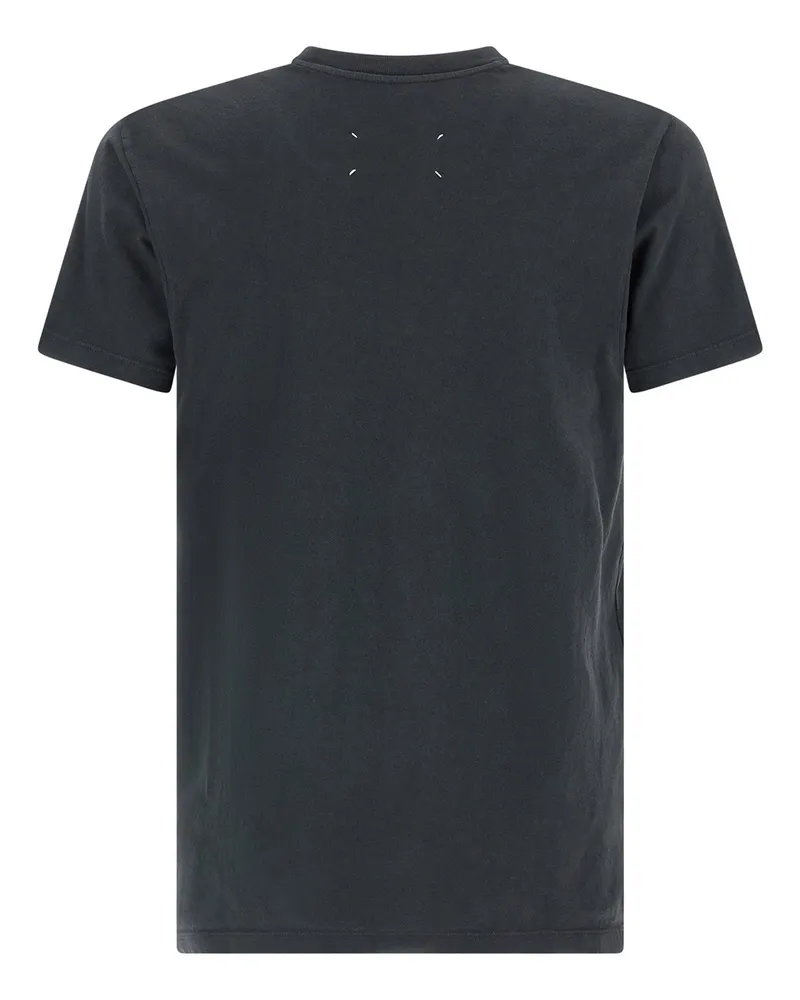 Maison Margiela Printed Cotton Jersey T-shirt — Charcoal Charcoal