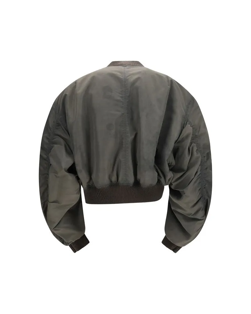 Rick Owens Secchia Bomber Jacket — Gray Gray