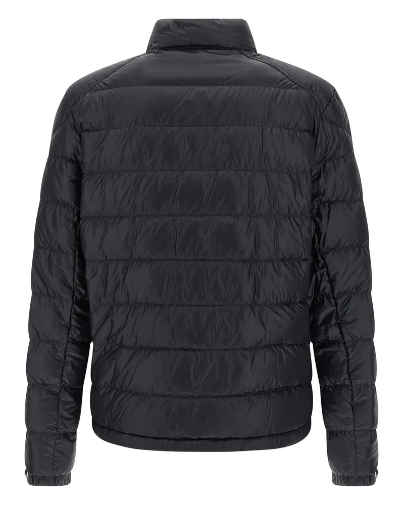 Moncler Men's Blue Polyamide Full-Length Jacket Clothing Black