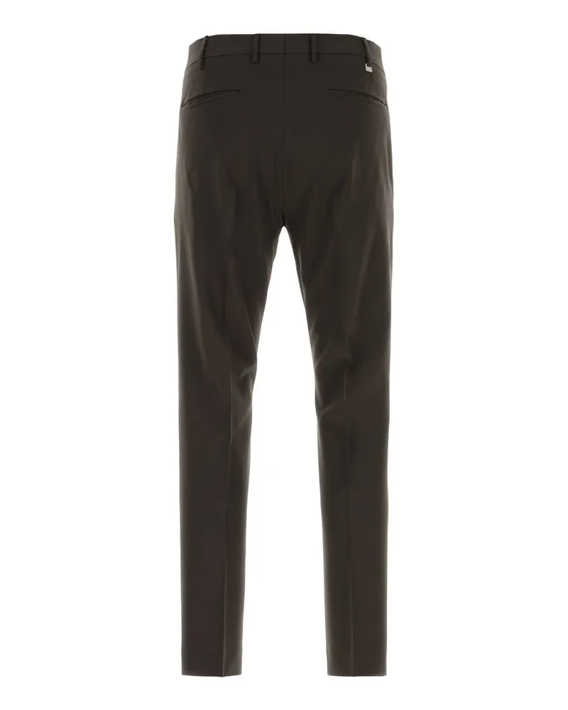 PT TORINO Men's Dark Brown Stretch Wool Pant Tmoro Pantaloni Trousers Brown
