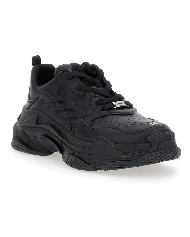 Balenciaga Men's Black Sneaker With 3b Logo Polyurethane Trainers Black