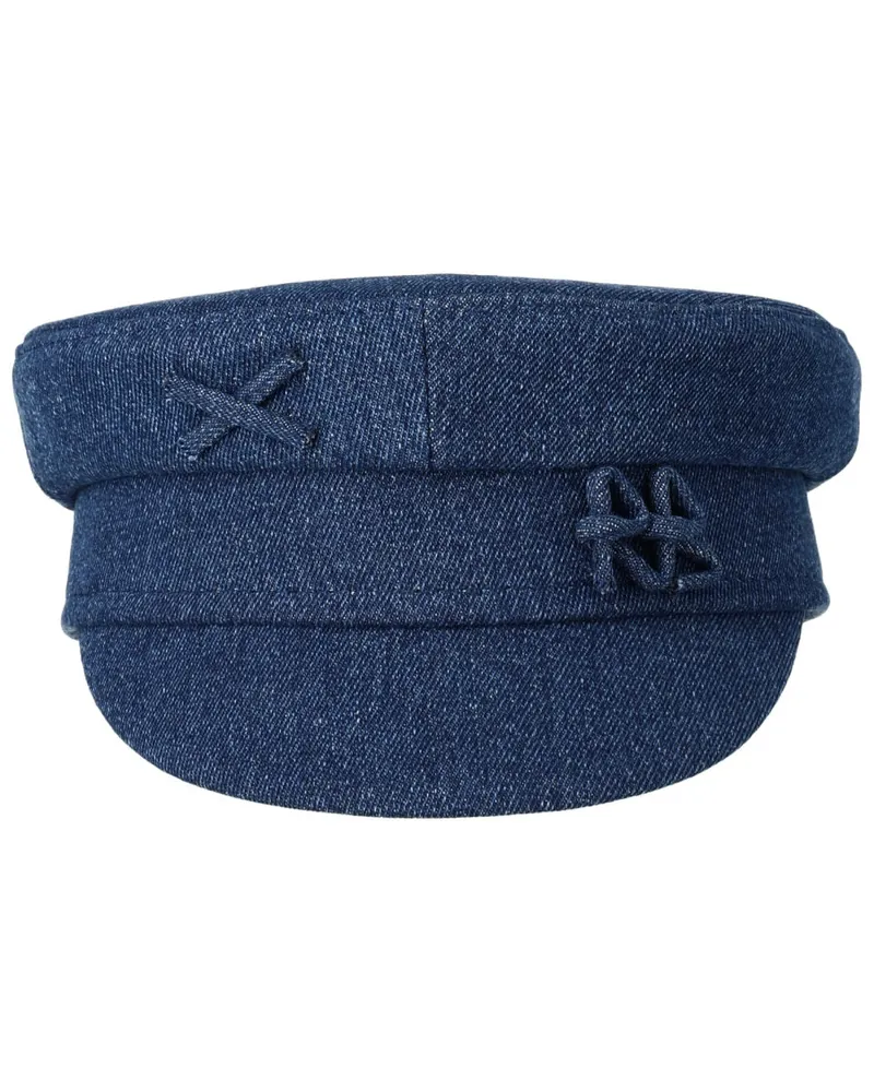 RUSLAN BAGINSKIY KPC078PS26_C-JNS-FRBBLUE Flat Cap — Blue Blue
