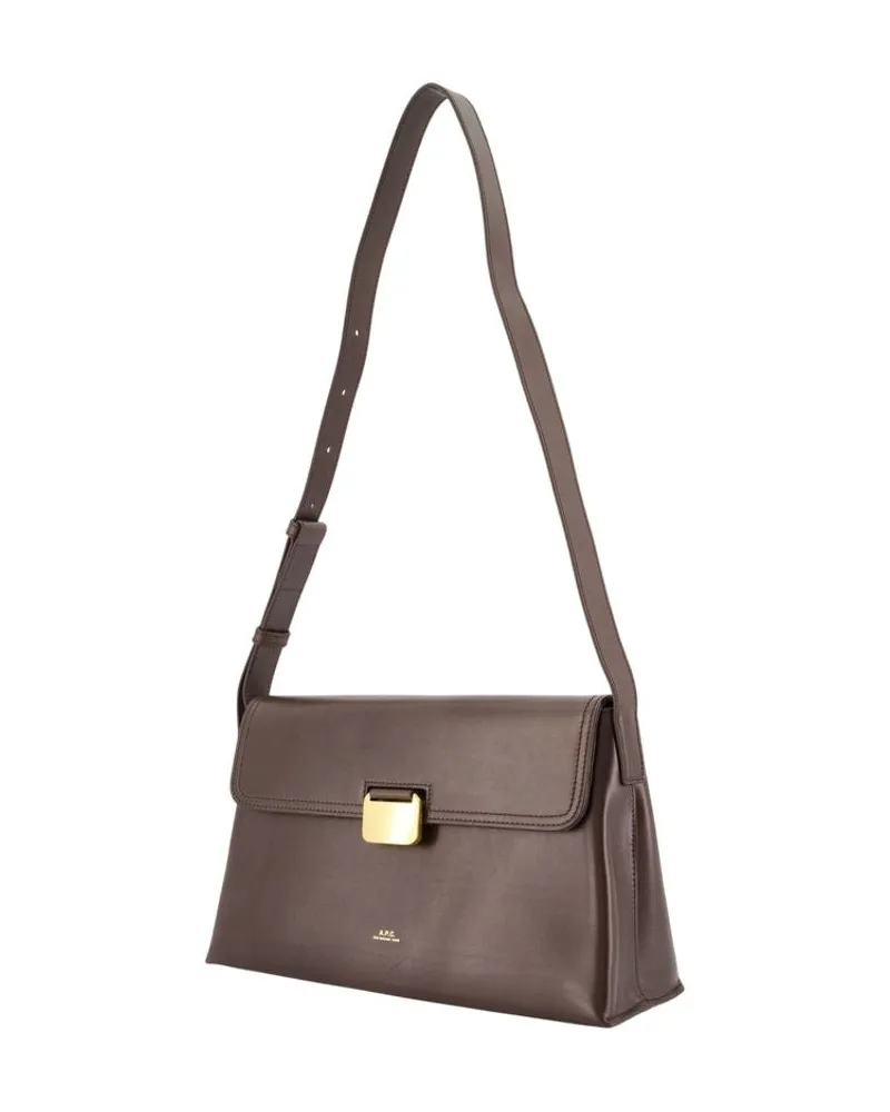 A.P.C. Simone Shoulder Bag — Brown Brown