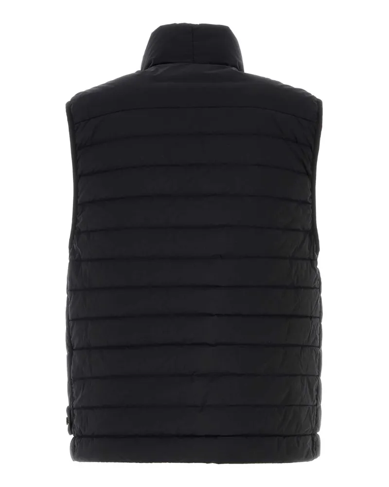 Stone Island Men's Black Stretch Nylon Down Jacket Blue Giacche E Gilet Black