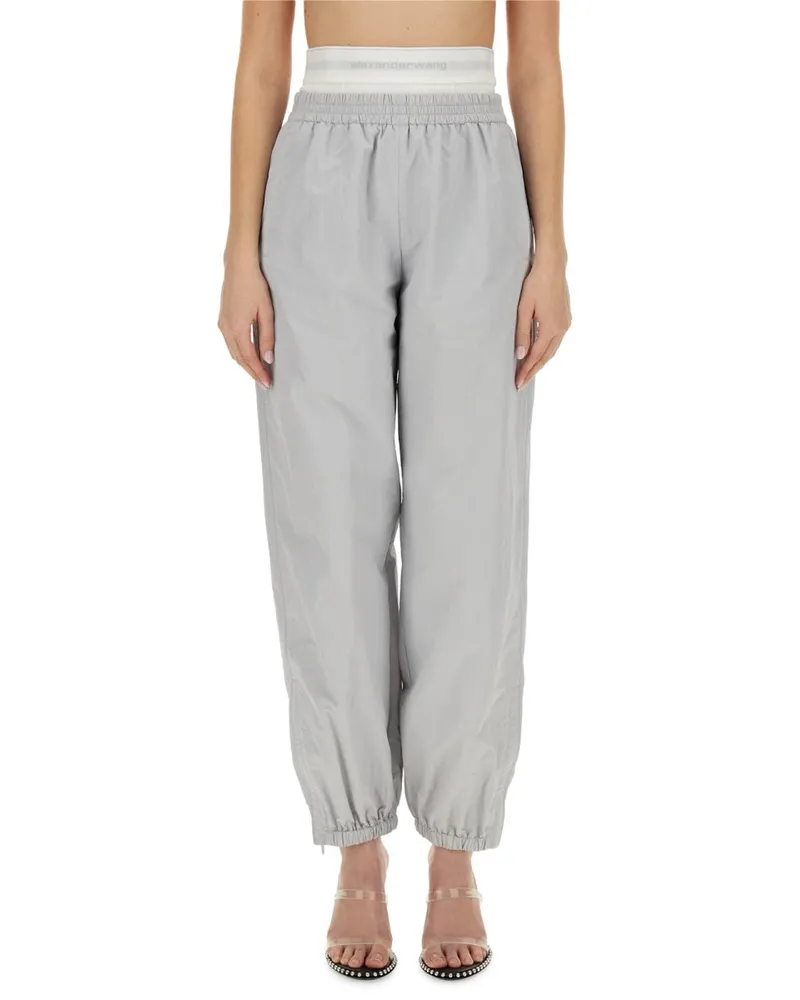 Alexander Wang Polyester Athletic Joggers — Gray Gray