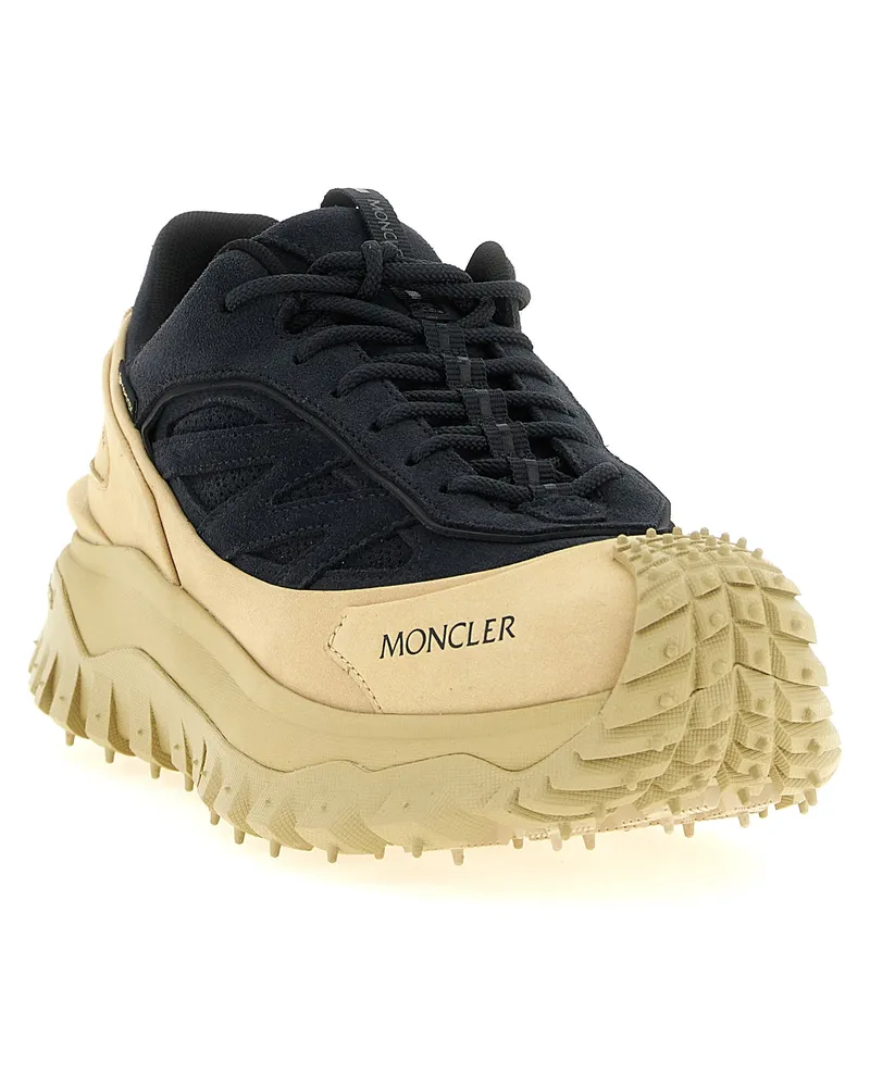 Moncler Men's Blue Leather Athletic Sneakers Navy