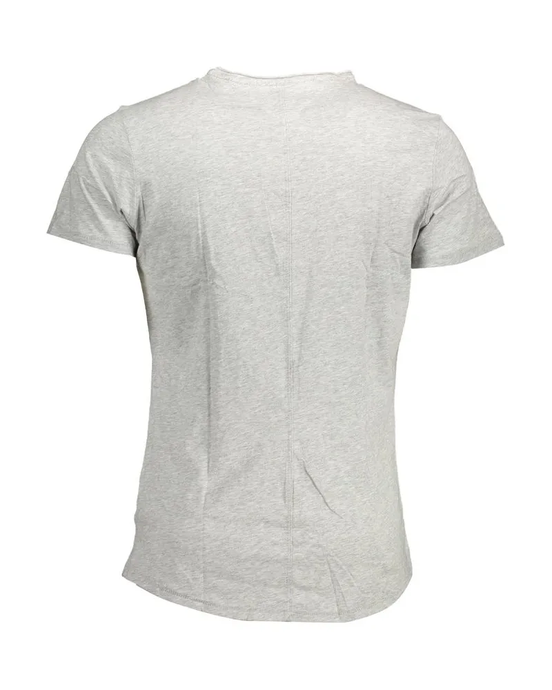 Tommy Hilfiger V-Neck Cotton-Polyester T-Shirt — Gray Gray