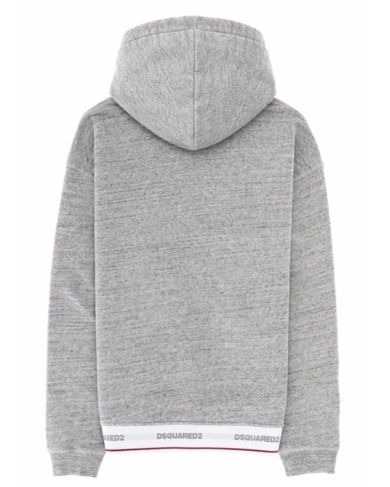 Dsquared2 Logo-Embroidered Cotton Sweatshirt — Gray Gray