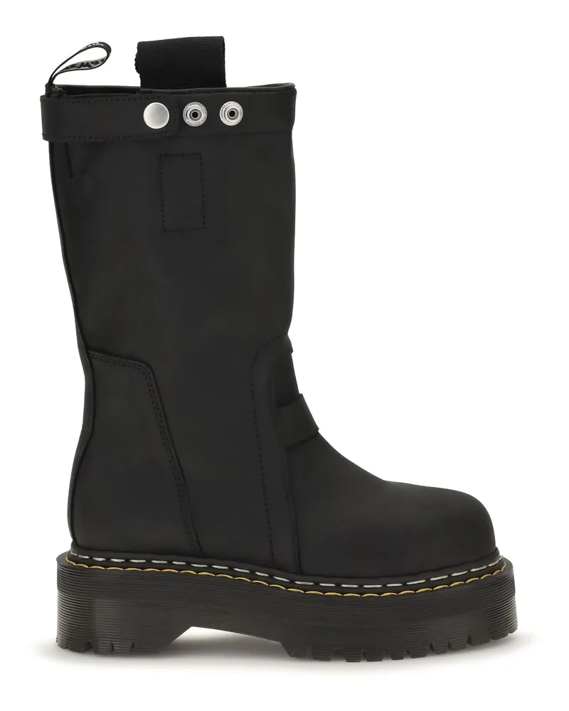 Rick Owens Quad Sole Pull-On Boot — Black Black