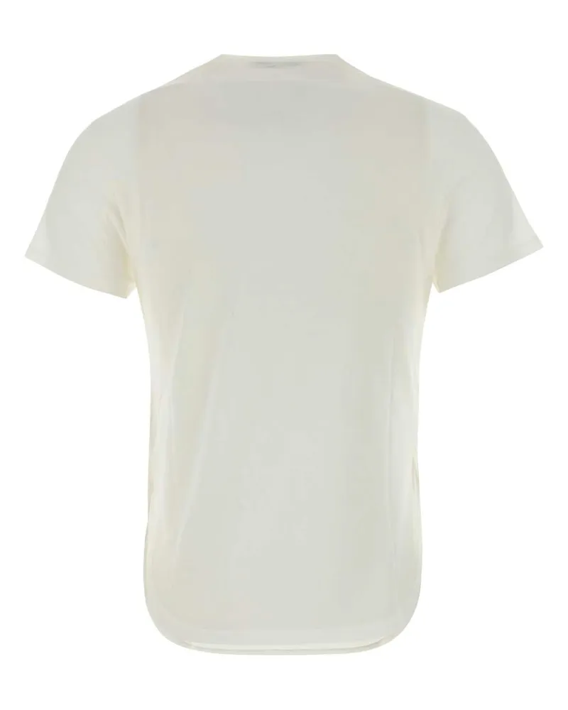 Fendi Women White Cotton T-Shirt Avorio Exterior:cotton T-shirts And Polos White
